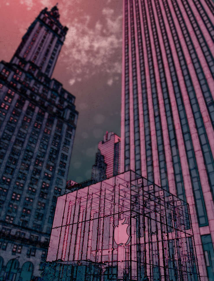 Der „Cube” – Eingangsbereich des Apple Store in der 5th Avenue in Manhattan.